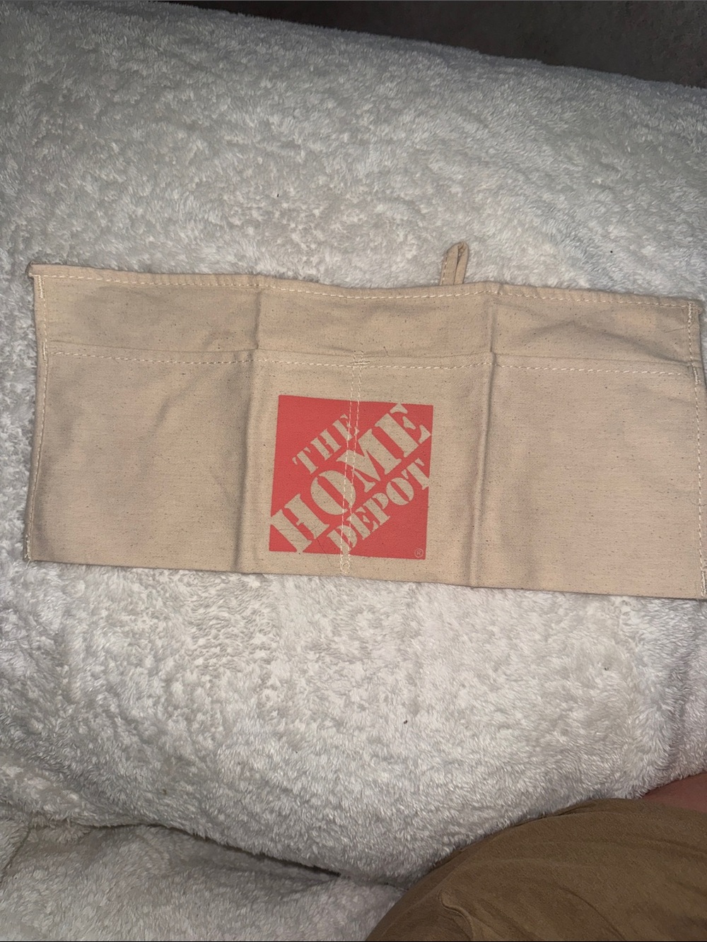 The Home Depot Canvas Pocket Tool Organizer - Beige with Orange Logo